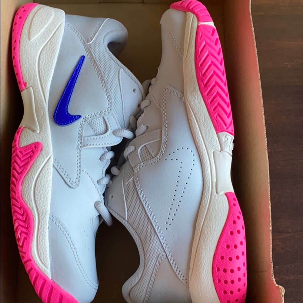 🔥Nike Court Lite 2 Platinum/Blue Women's Shoe  NWT - Picture 9 of 10